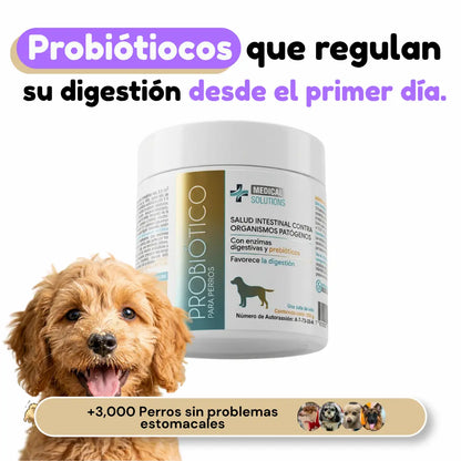 Probióticos para Perros · Adiós Diarrea, Gases y Panza Revuelta